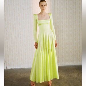 NWT Alex Perry pleated stretch silk  dress